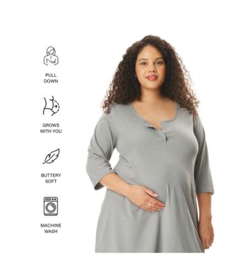 Motherhood Women's Maternity Sleep Henely Nightgown with Nursing Access