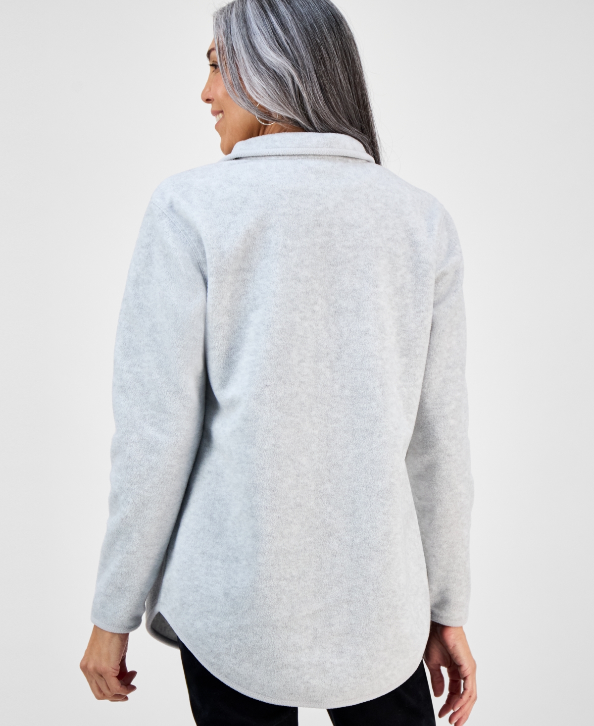 Style & Co Women's Polar Fleece Quarter-Zip Mock-Neck Sweatshirt, Created for Macy's