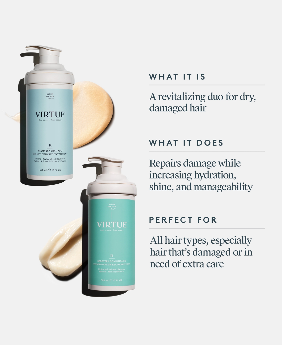 Virtue 2-pc. Jumbo-size Recovery Shampoo & Conditioner Set In Transparent