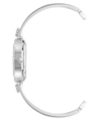 Women's Quartz Silver-Tone Metal Alloy Bangle Watch Set, 28mm