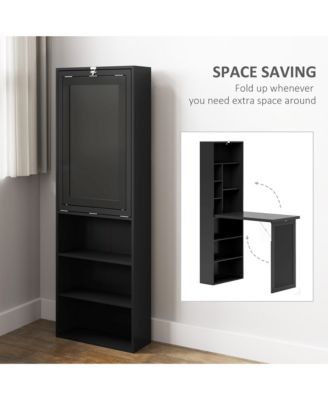 Convertible Desk with board & Shelf Multi-Function Table,
