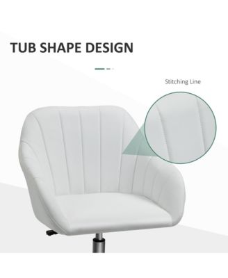 Mid-Back Home Office Chair w/ Tub Seat Design, Adjustable Height,