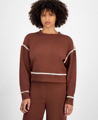 And Now This - Women's Contrast Stitch Crewneck Sweatshirt