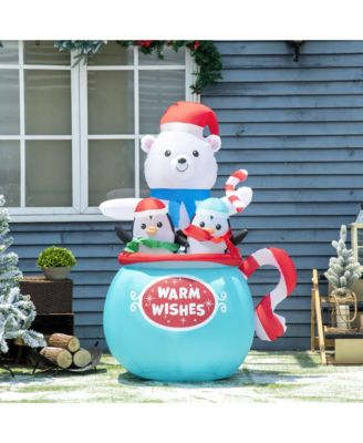 5' Inflatable Christmas Polar Bear LED Yard Holiday Decoration