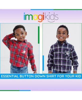 Boys Disney Flannel Button Down Dress Shirt