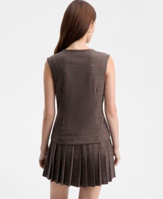 Women's Crewneck Pocketed Vest, Macy's Exclusive
