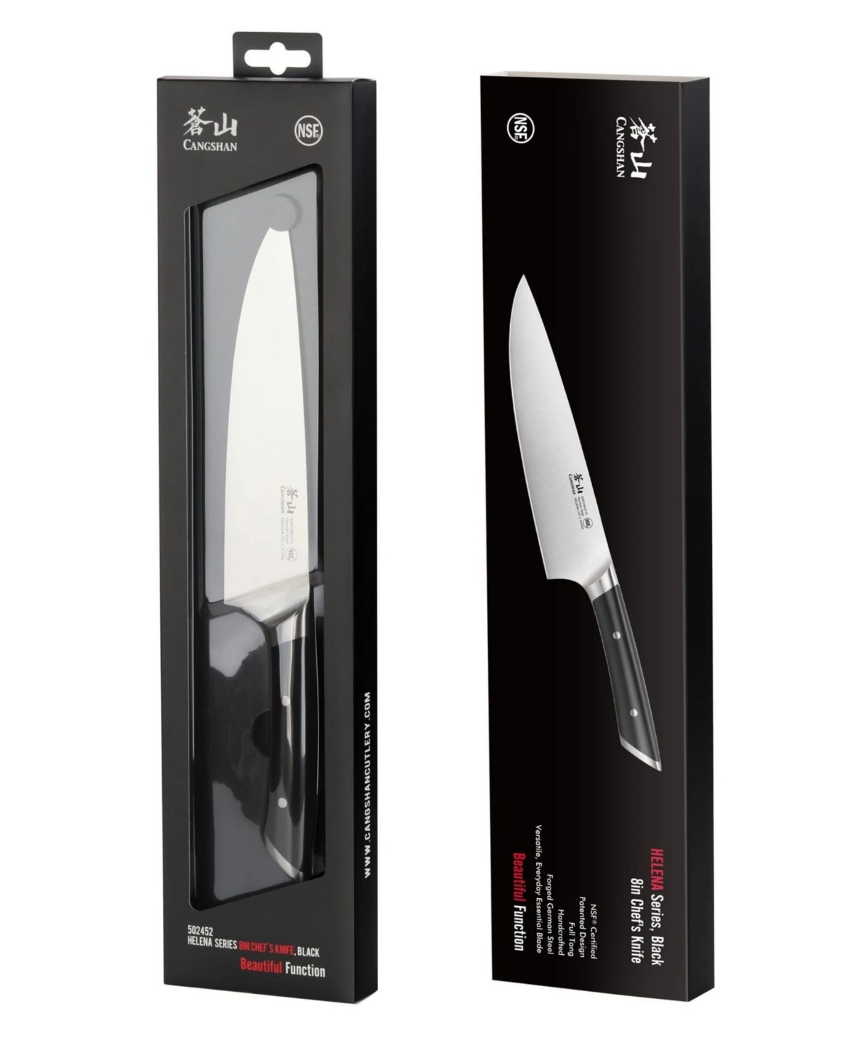 Cangshan Canghshan Helena Series 8" Chef's Knife In Black