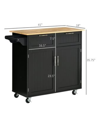 Black Kitchen Trolley: Modern Rolling Cart with Adjustable Shelving