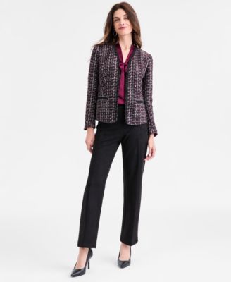 Tweed Open-Front Jacket, Regular & Petite