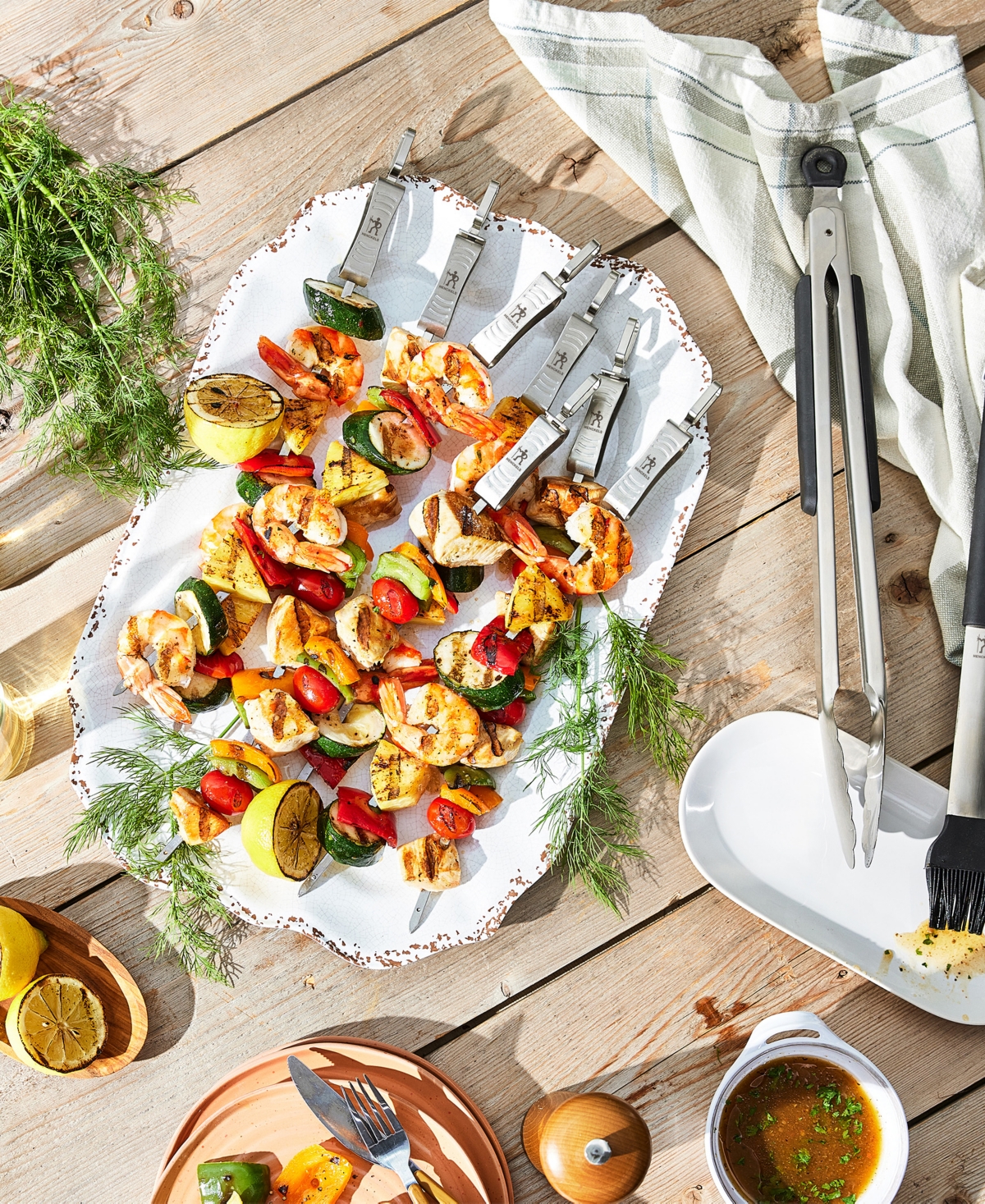 Henckels Bbq 10-pc. Skewer Set In Silver