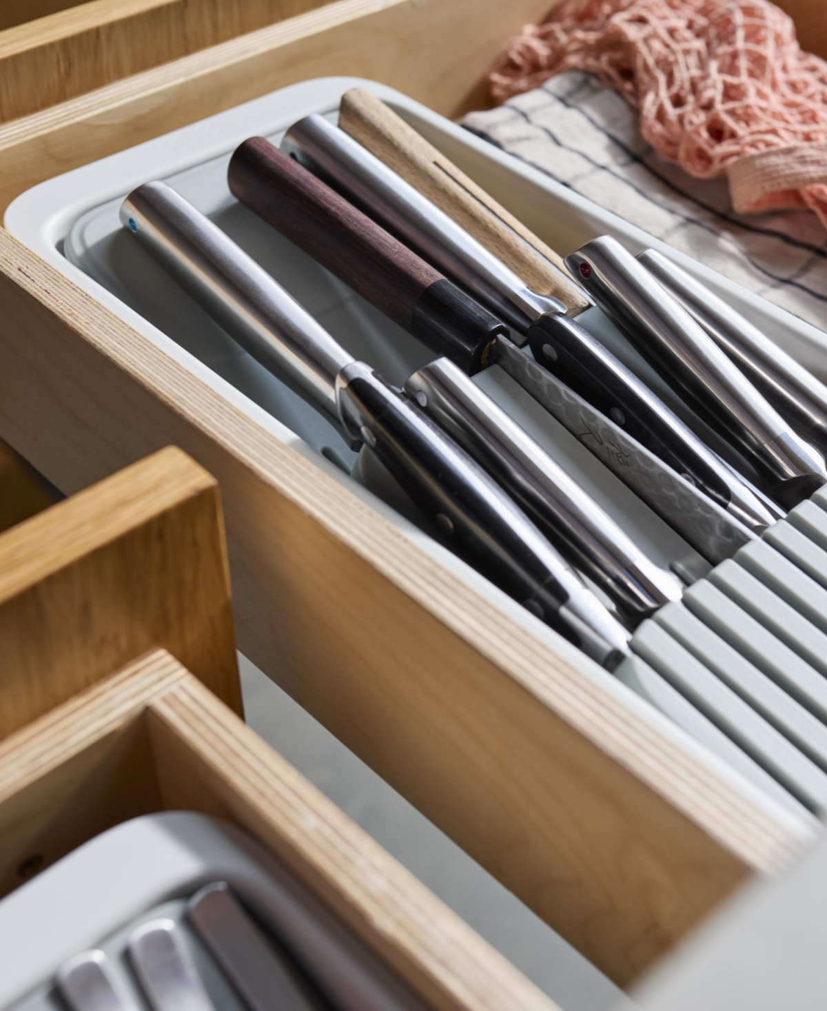 Joseph Joseph Drawerstore 2-tier Knife Organizer In Gray