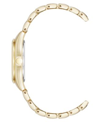 Women's Quartz Easy-to-Read Black and Gold-Tone Metal Alloy Watch, 34mm