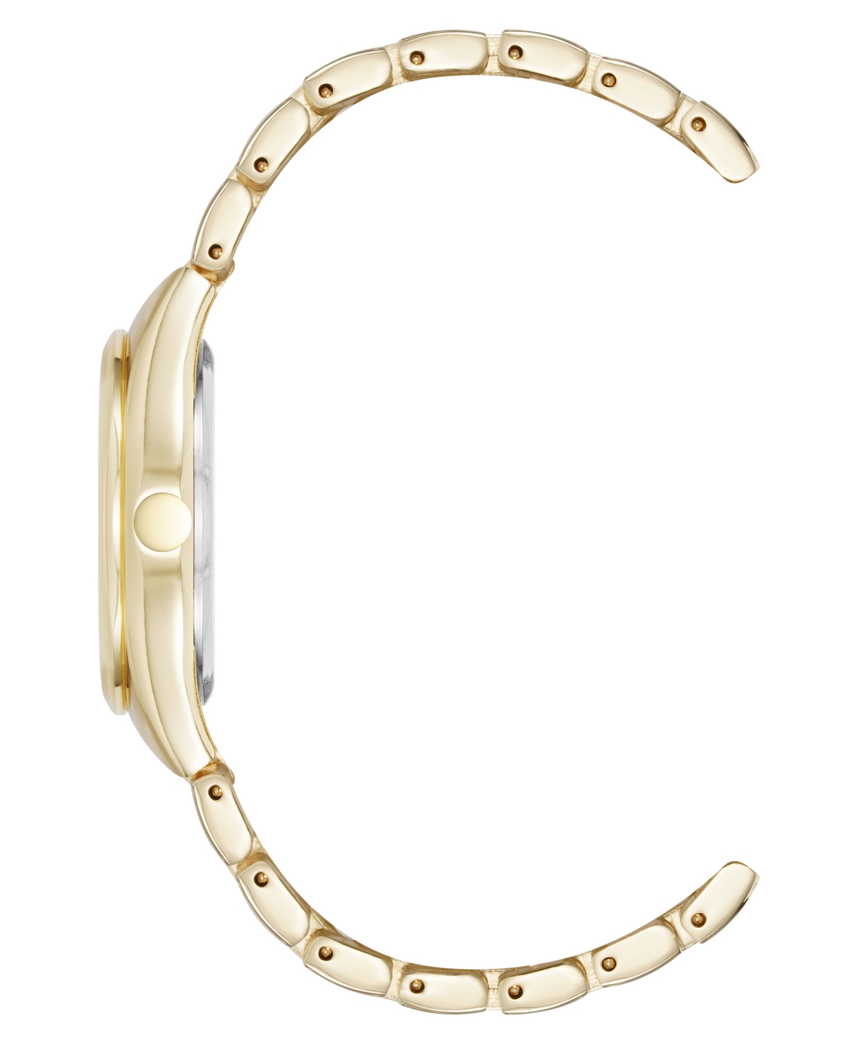 Anne Klein Women's Quartz Easy-to-read Black And Gold-tone Metal Alloy Watch, 34mm In Multi