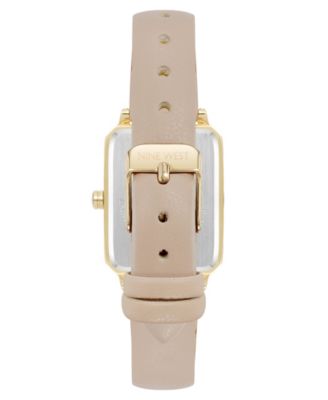 Women's Quartz Petite Cream Leather and Gold-Tone Watch, 25mm