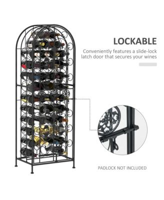 Wine Rack Liquor Cabinet Shelf Bottle Storage Iron Tower Home Decoration