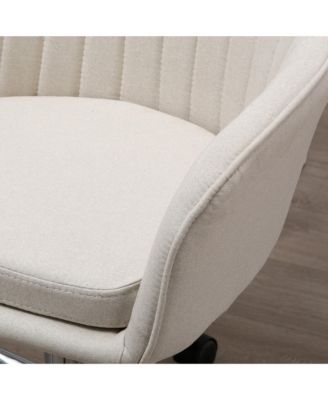 Office Computer Chair w/Tub Shape Design, & Lined Pattern Back,