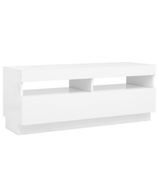 vidaXL TV Stand with LED Lights White 39.4"x13.8"x15.7"