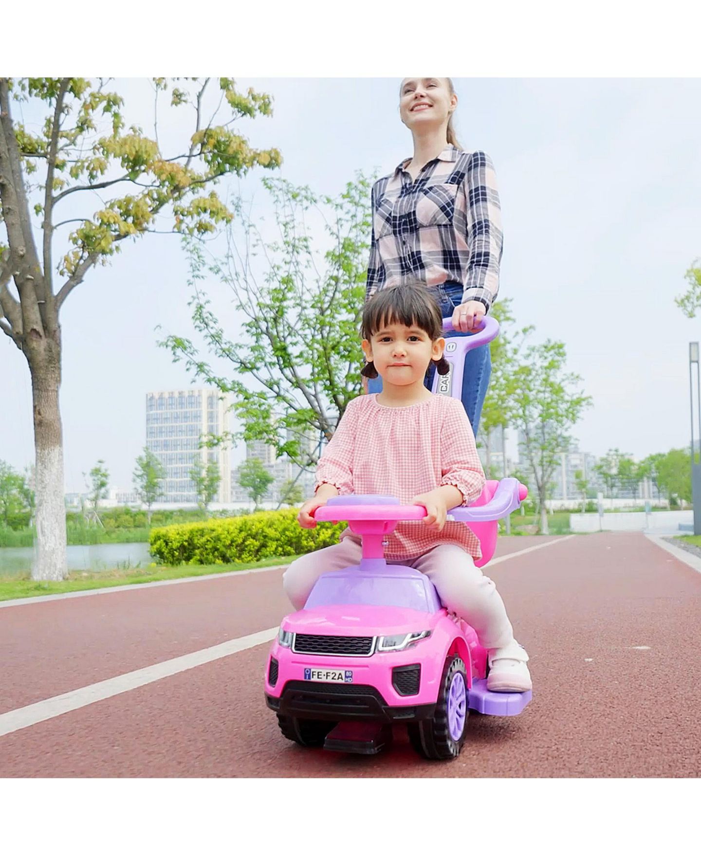 Детская игрушка Aosom 3 in 1 Push Car with Horn and Music Stroller, 55 Lbs., Ages 18-36 Months — фото 8