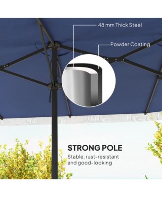 15ft UPF30+ Extra Large Patio Umbrella Market Umbrella, Dark