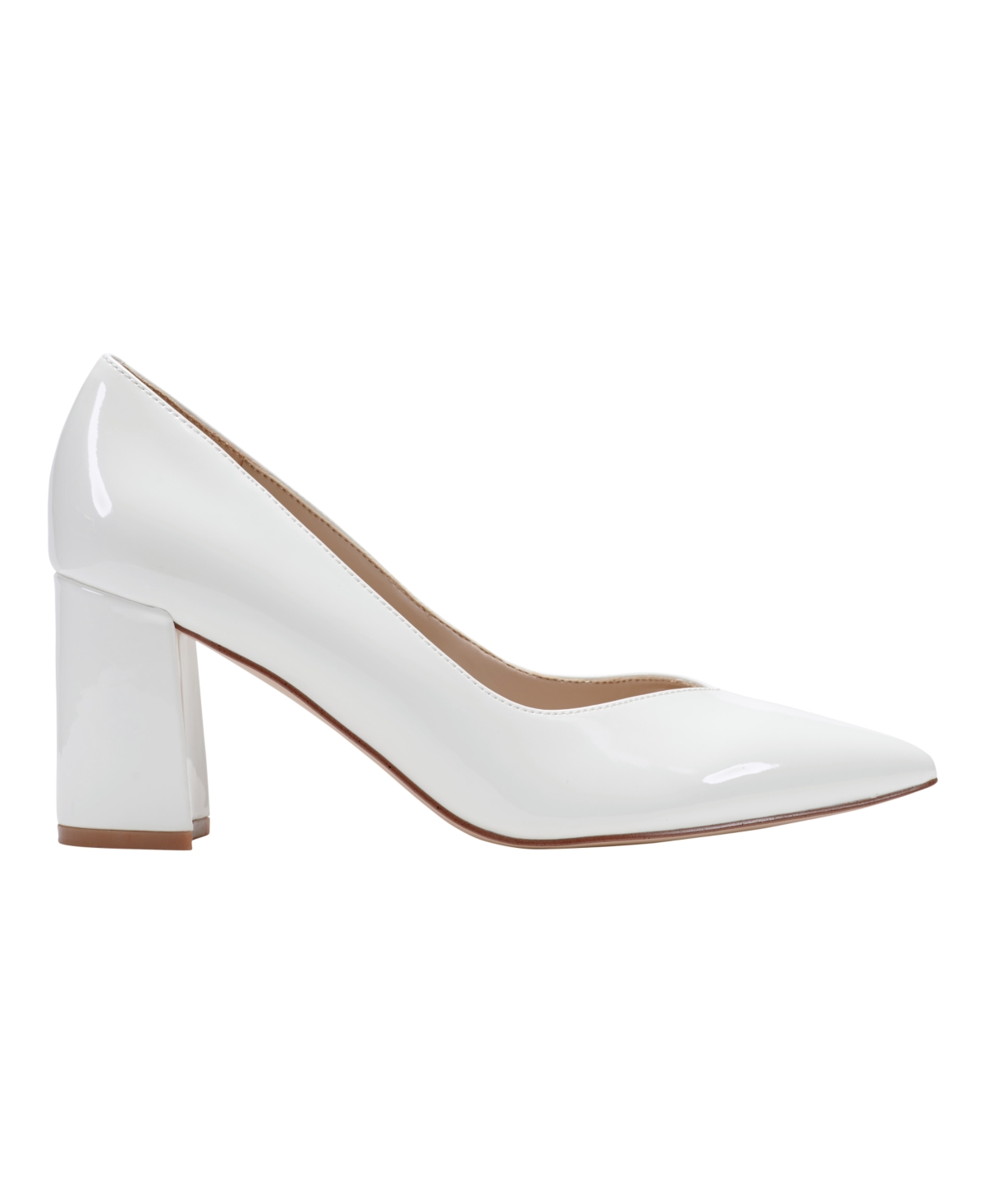 Marc Fisher Women's Caitlin Slip-on Block Heel Pumps In White