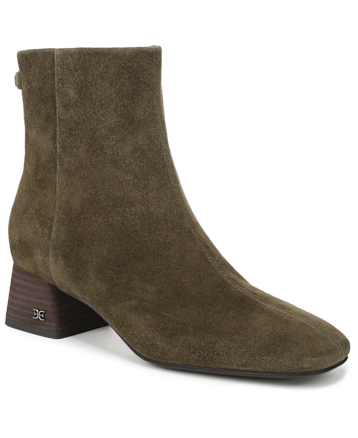 Sam Edelman Women's Paige Zipper Booties - Olive Branch Suede