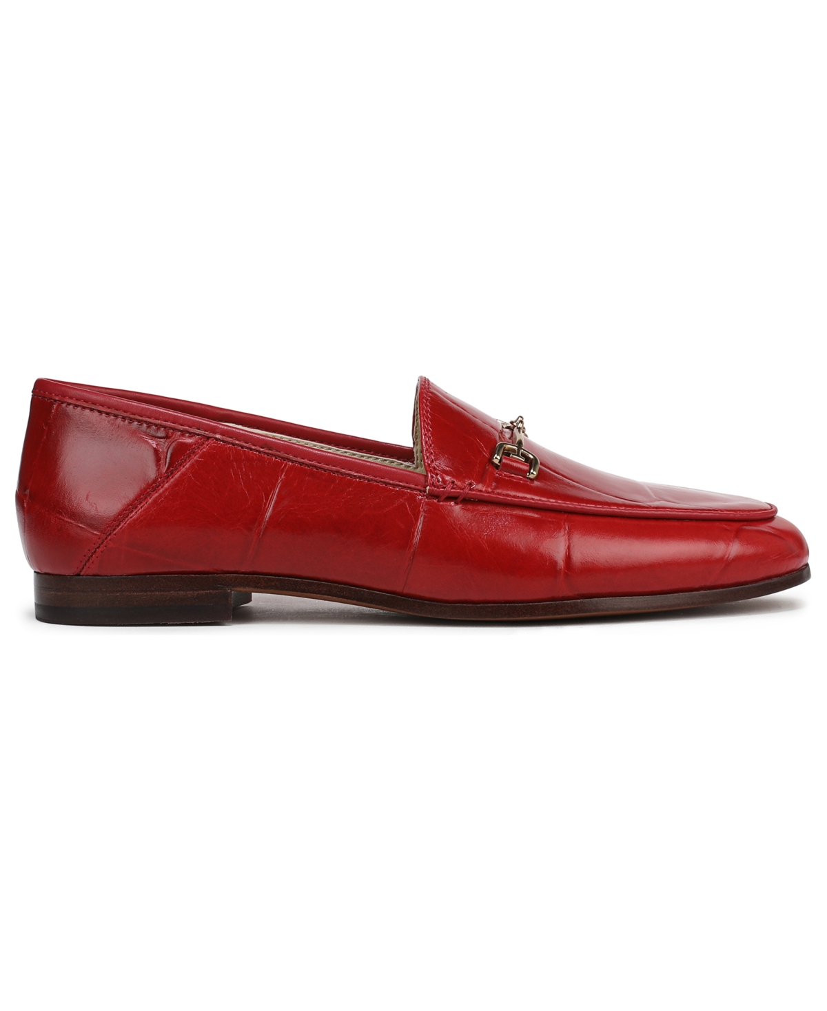 Sam Edelman Lucca Bit Loafer Deep Red Scarlet Leather In Red