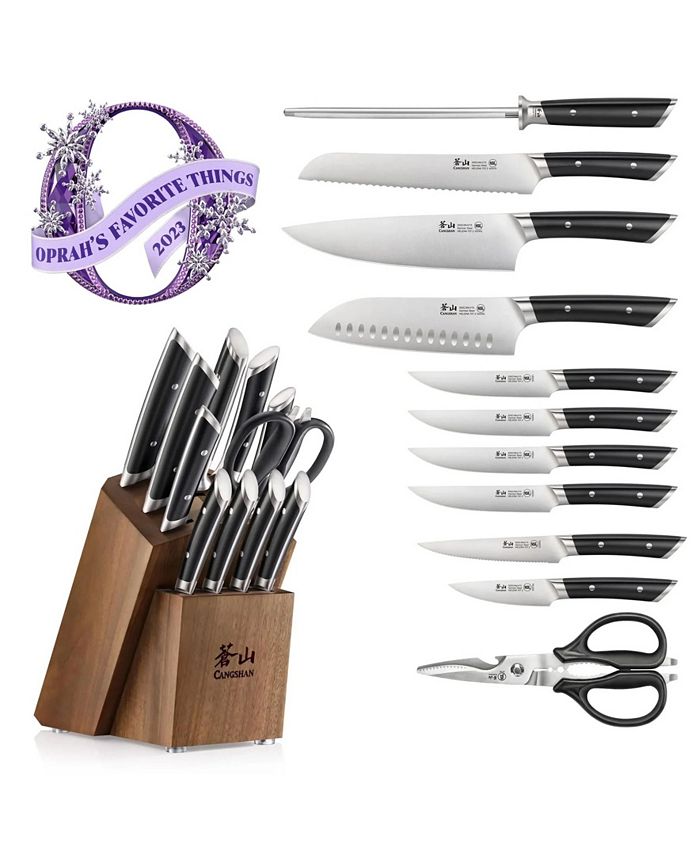 Cangshan Helena Series 12-Pc. Knife Block Set - Black - No Size‼️light dirt and incomplete‼️