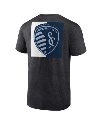 Men's Heather Charcoal Sporting Kansas City Iconic Blocked-Out T-Shirt