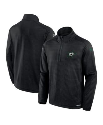 Fanatics - Men's Black Dallas Stars Authentic Pro Rink Quarter-Zip Sweatshirt