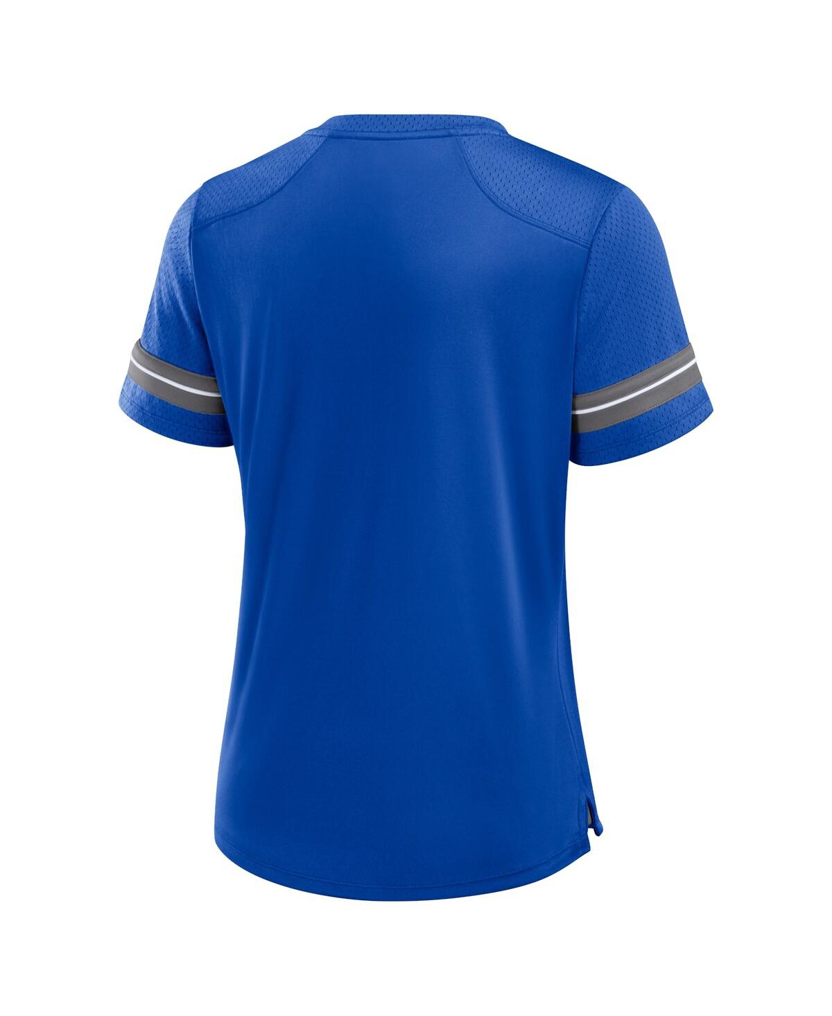 Fanatics Women's Royal Kentucky Wildcats Fundamental Overtime Readiness Athena Lace-up V-neck T-shirt In Blue