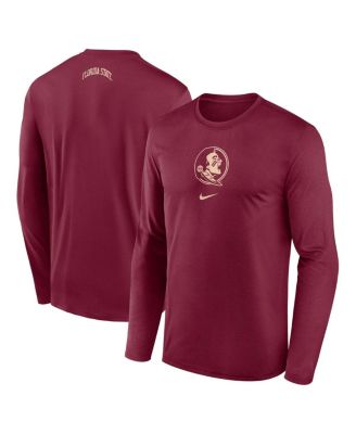 Nike - Men's Garnet Florida State Seminoles On-Court Basketball Shootaround Performance Long Sleeve T-Shirt
