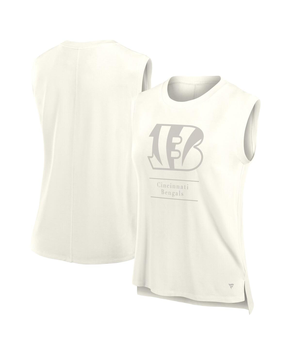 Women's Cream Cincinnati Bengals Studio Embrace Tank Top - Cream