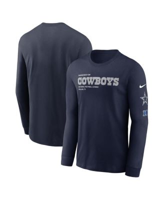 Nike - Men's Navy Dallas Cowboys Play to Win Essential Long Sleeve T-Shirt