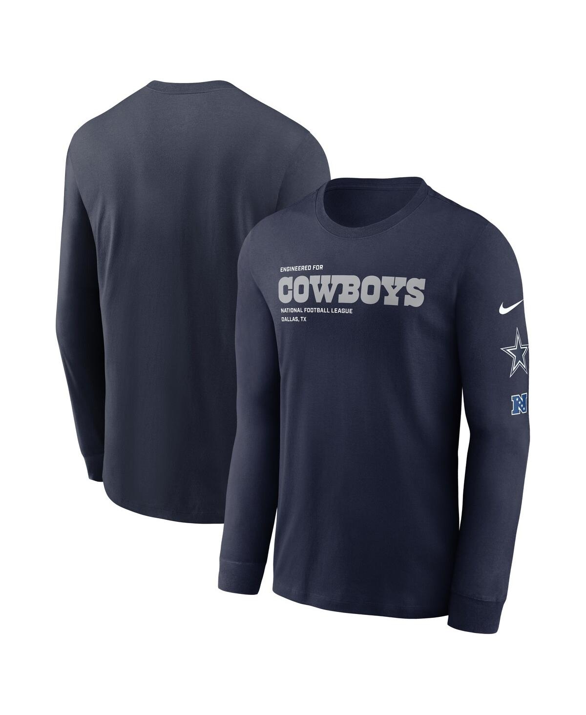 Nike Navy Dallas Cowboys Play To Win Essential Long Sleeve T-shirt In Blue