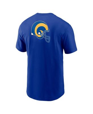 Men's Royal Los Angeles Rams Rewind Front and Back Hit Essential T-Shirt