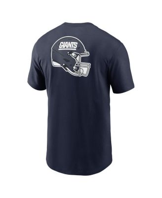Men's Navy New York Giants Rewind Front and Back Hit Essential T-Shirt