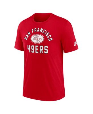 Men's Scarlet San Francisco 49ers Favorable Timeline Tri-Blend T-Shirt