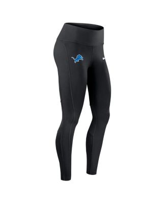 Women's Black Detroit Lions Primetime Epic Fast Performance Leggings