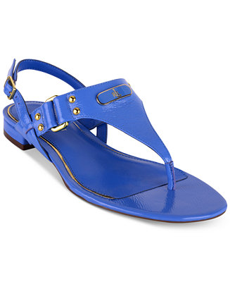 Lauren Ralph Lauren Valinda T-Strap Slingback Thong Sandals - Macy's