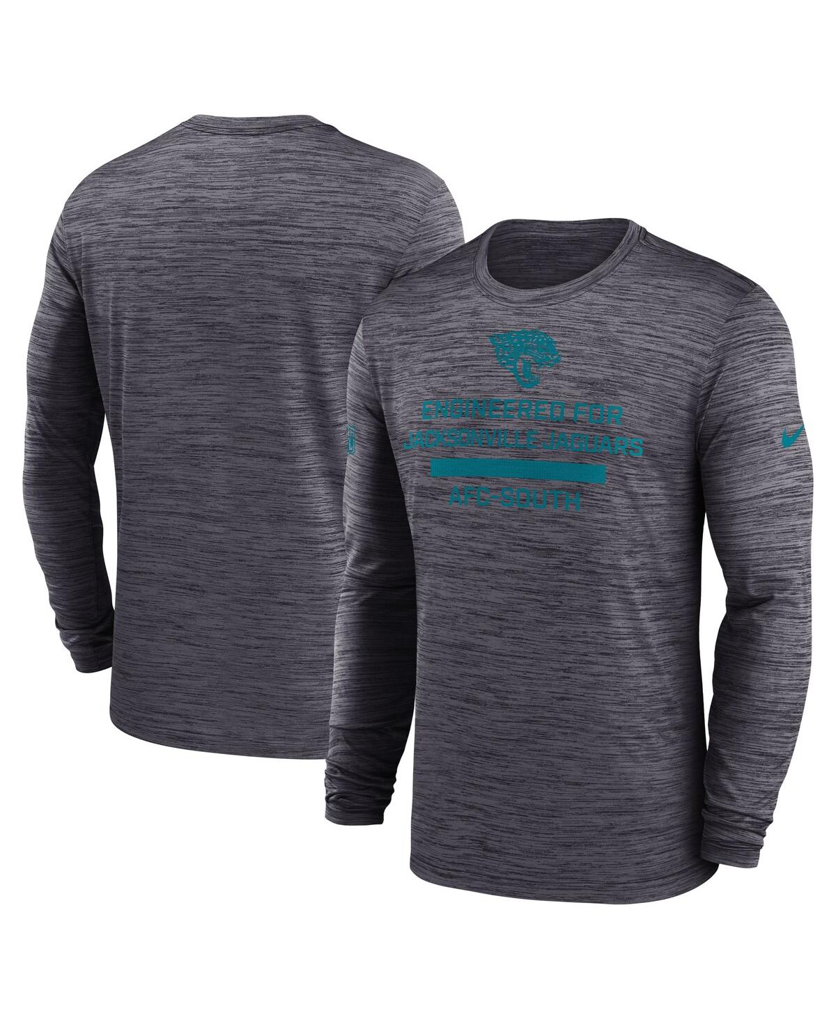 Nike Jacksonville Jaguars Sideline Team Issue Velocity  Men's Dri-fit Nfl Long-sleeve T-shirt In Gray