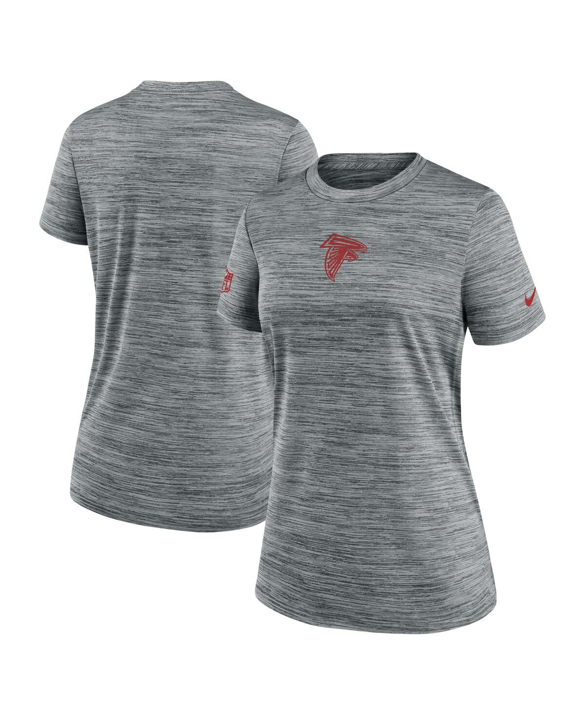 Women's Gray Atlanta Falcons Sideline Velocity Performance T-Shirt - Gray