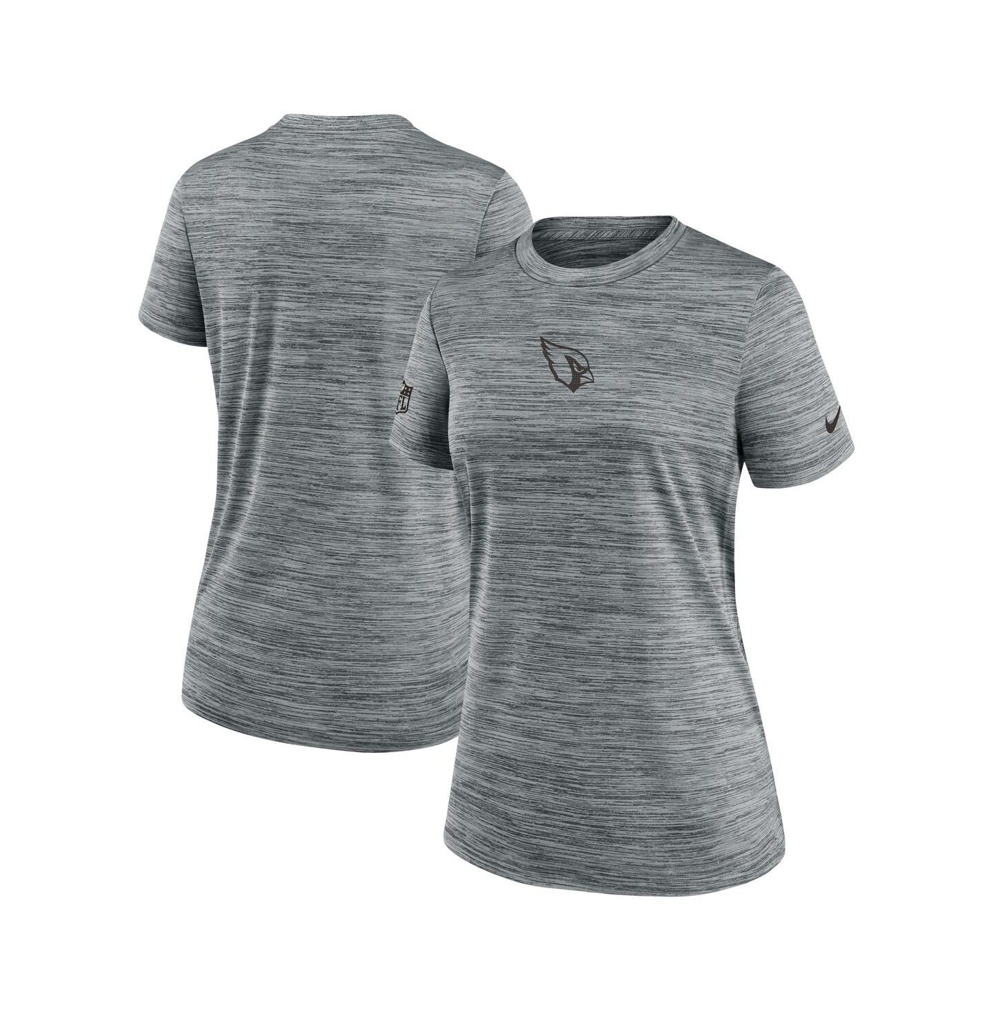 Женская футболка Nike Gray Arizona Cardinals Sideline Velocity Performance — фото 1