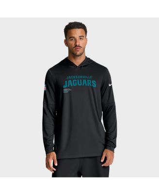 Nike - Men's Black Jacksonville Jaguars Sideline Pure Fury Performance Long Sleeve Hoodie T-Shirt