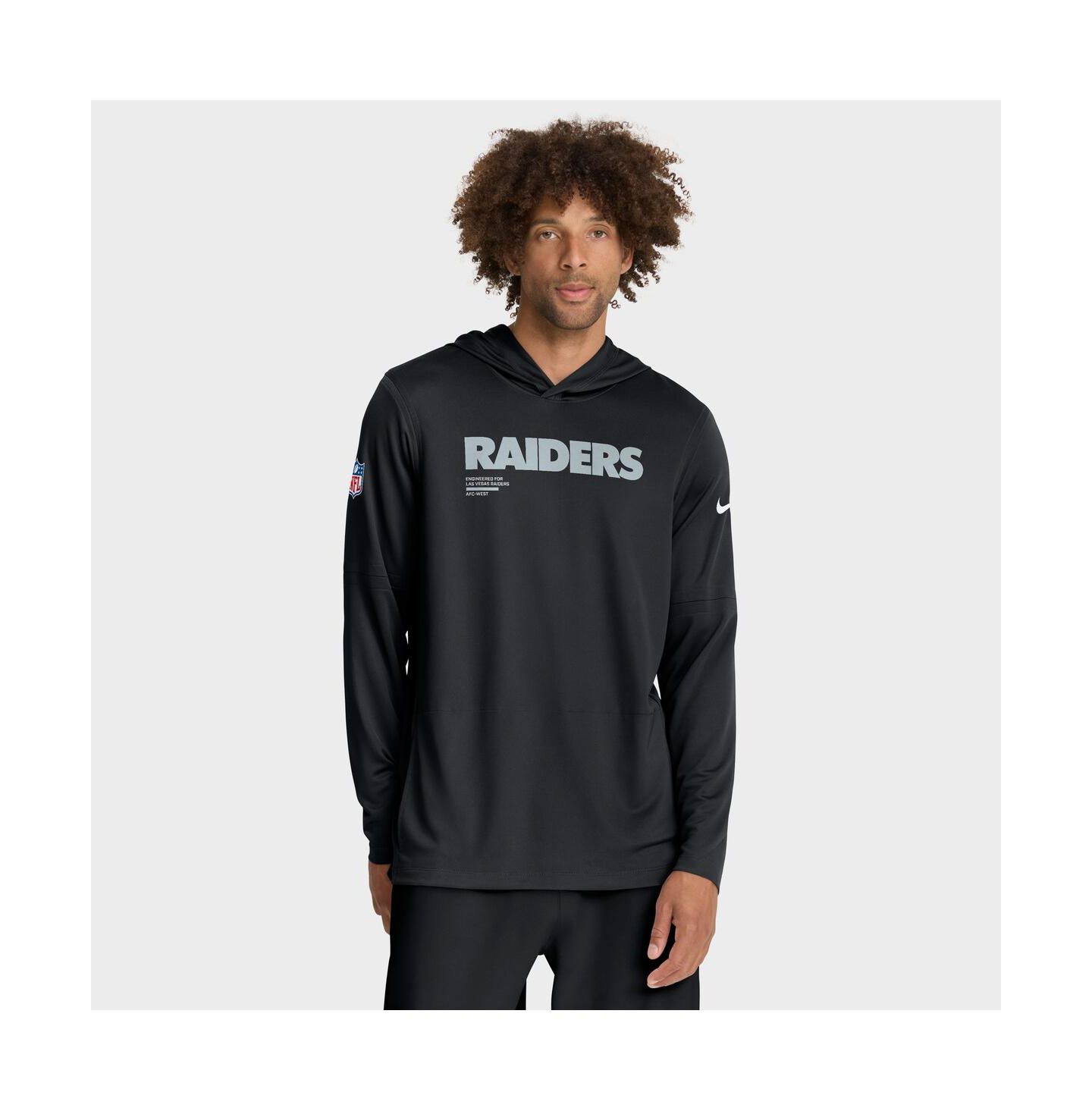 Мужская футболка-худи Nike Las Vegas Raiders Big & Tall Sideline Performance, Black — фото 1