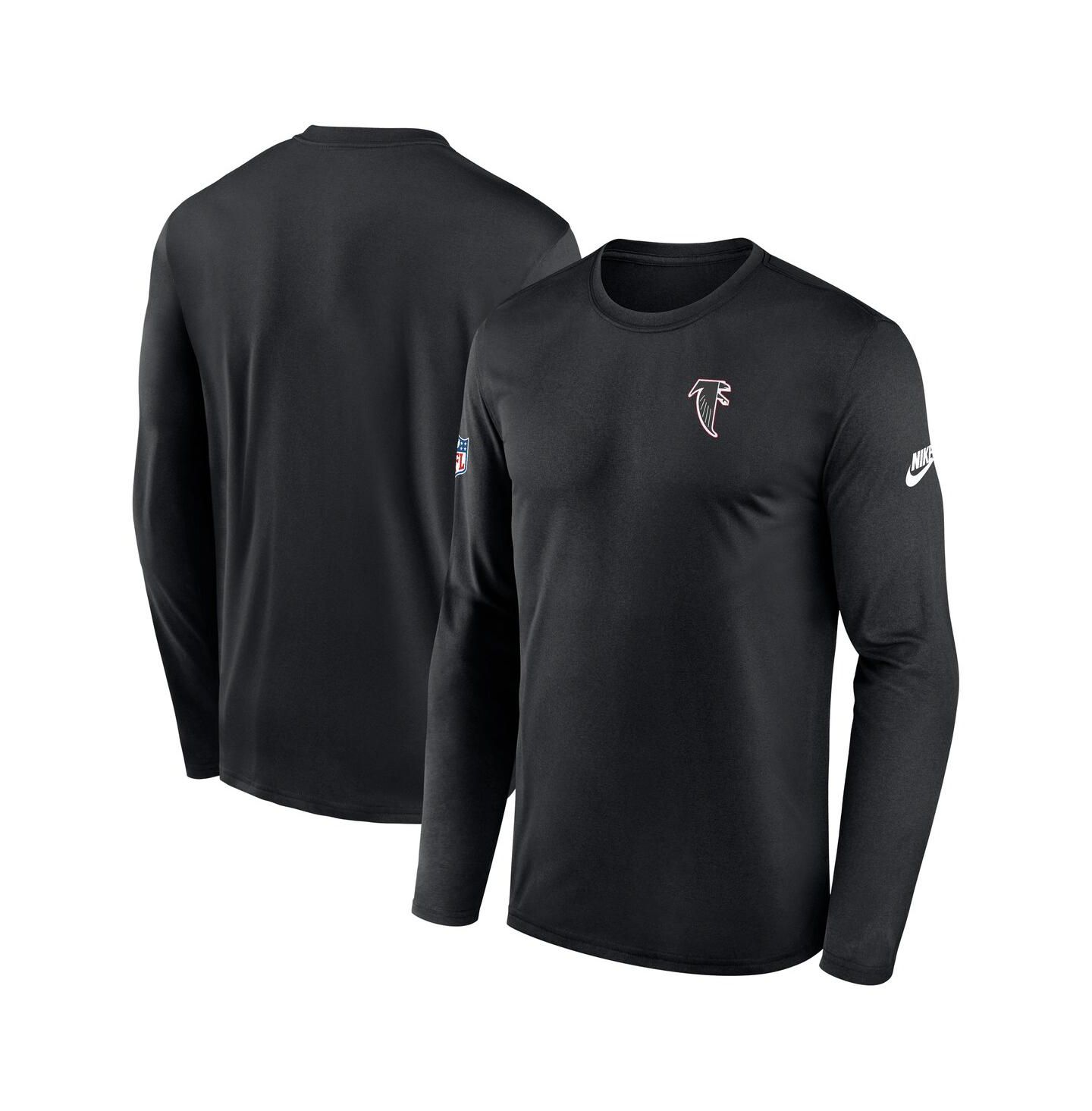 Мужская футболка Nike Black Atlanta Falcons Legend Small Logo Performance Long Sleeve — фото 1