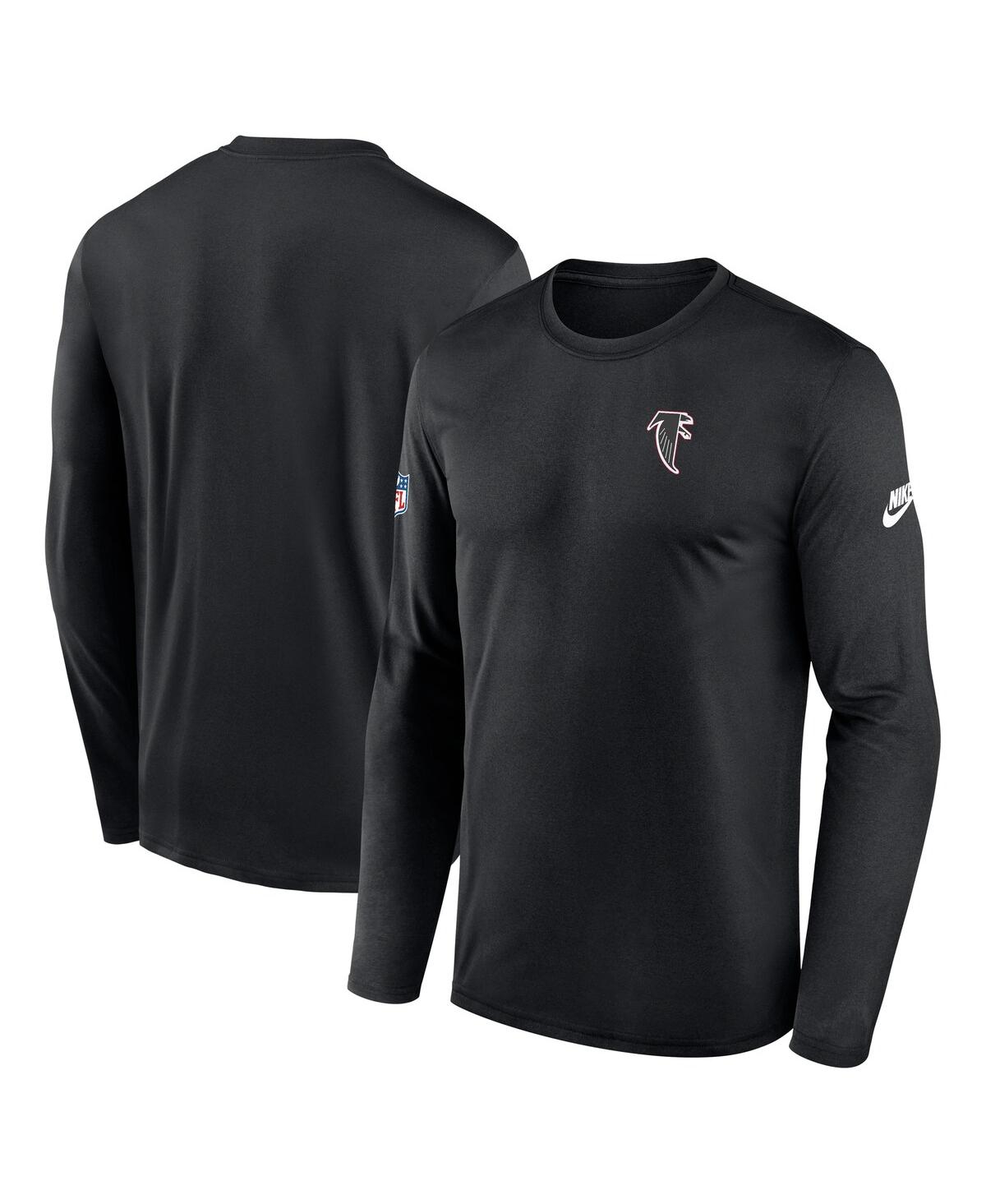 Nike Men's Black Atlanta Falcons Legend Small Logo Performance Long Sleeve T-Shirt - Black