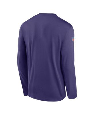 Men's Purple Minnesota Vikings Legend Small Logo Performance Long Sleeve T-Shirt