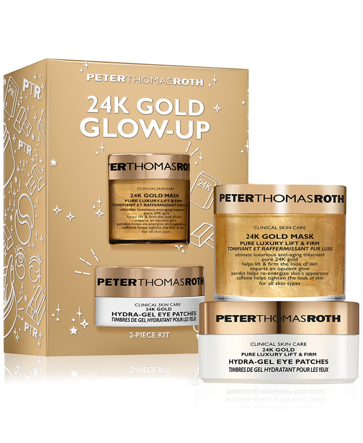 Peter Thomas Roth 2-pc. 24k Gold Glow-up Skincare Set In Transparent