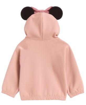 Baby Girls 3-Piece Minnie Mouse Hoodie, Long Sleeve T-Shirt and Pant Set