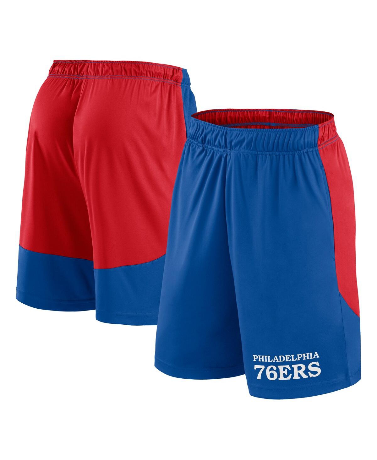 Men's Royal/Red Philadelphia 76ers Launch Performance Shorts - Royal, Red